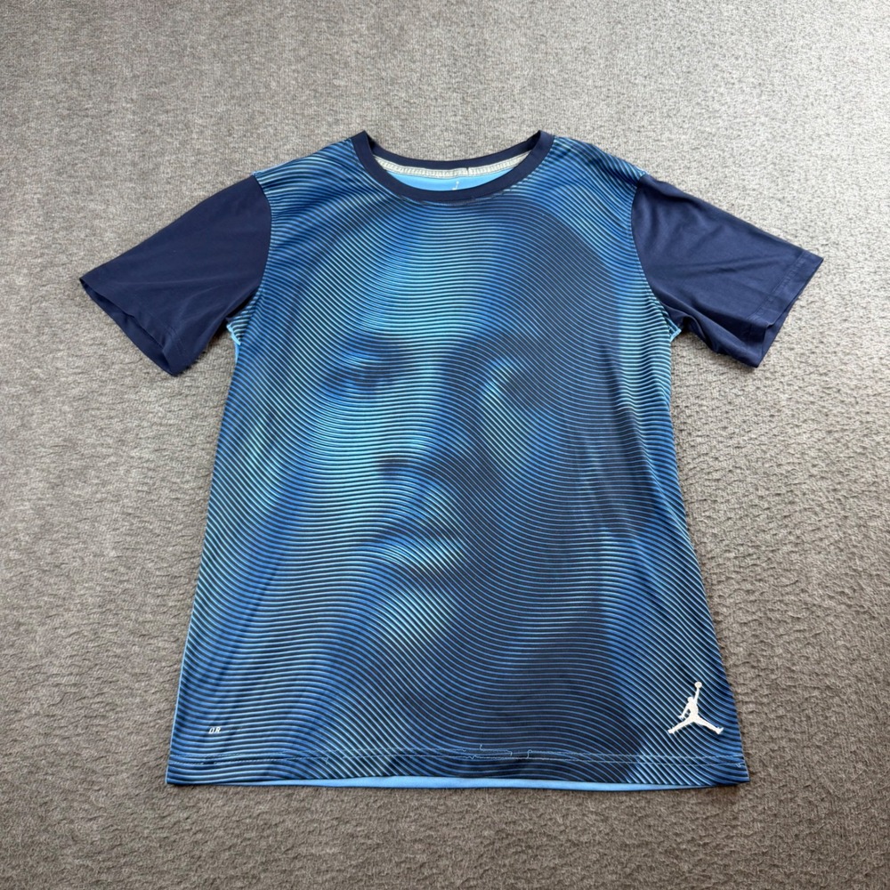 Jordan Brand T-Shirt Boys XL‎ Blue Graphic Dri-FIT Short Sleeve Athletic Top